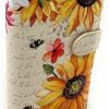 Shag Wear Wallets | Shag Wear Sunflower Large Floral Wallet For Women And Teen Girls Vegan Faux Leather 7\" Beige