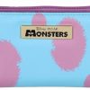 Bioworld Wallets | Disney Monsters Inc. Sulley 3D Horns Snap Closure Faux Leather Flap Women'S Metal Badge Wallet