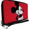 Buckle-Down Wallets | Buckle-Down Women'S Pu Zip Around Wallet Rectangle-Mickey Mouse, 7.5\"X4.5\"