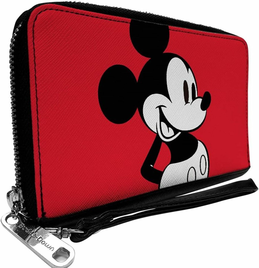 Buckle-Down Wallets | Buckle-Down Women'S Pu Zip Around Wallet Rectangle-Mickey Mouse, 7.5\"X4.5\"