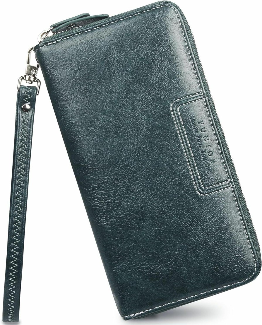 FT FUNTOR Wallets | Ft Funtor Wristlet Wallets For Women, Ladies Pu Vegan Leather Clutch Wallet Zip Around Phone Purse Card Holder Organizer