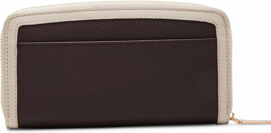 Anne Klein Wallets | Anne Klein Ak Large Curved Wallet, Espresso/Chalk