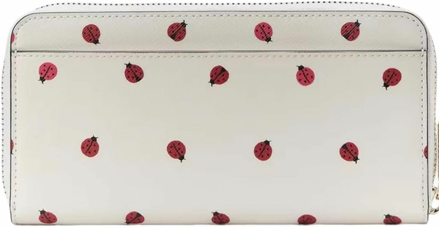 Kate Spade Wallets | Kate Spade Staci Ladybug Dottie Large Continental Wallet Cream Multi