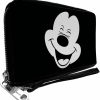 Buckle-Down Wallets | Buckle-Down Women'S Pu Zip Around Wallet Rectangle-Mickey Mouse, 7.5\"X4.5\"