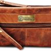 VALENCHI Wallets | Valenchi Rfid Soft Flexible Leather Wallet For Women-Credit Card Slots, Mobile Case Coin Purse With Id Window - Handmade (Cognac Vintage)