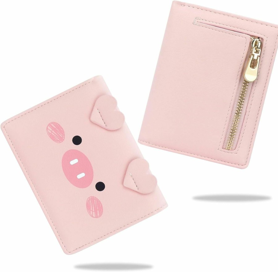 CONISY Wallets | Conisy Cute Wallets For Women, Leather Rfid Blocking Small Bifold Wallet With Zipper Coin Purse For Girls And Ladies Womens Wallet (Cat Black)