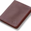 Allett Wallets | Allett Hybrid Card Wallet, Merlot | Leather, Rfid Blocking, Vertical Layout | Minimalist, Bifold, Card Holder, Water Resistant, Thin, Front Pocket | Holds 3-10+ Cards, Cash | Made In The Usa