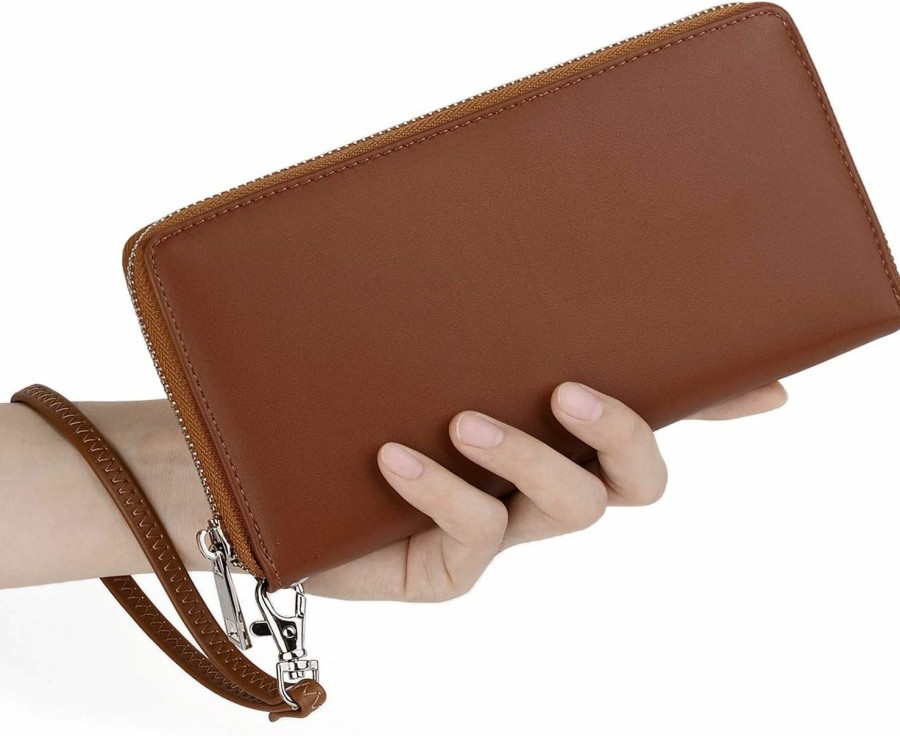 UTO Wallets | Uto Women Wallet Leather Zip Around Card Holder Checkbook Passport Organizer Ladies Travel Clutch With Wristlet