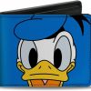 Buckle-Down Wallets | Disney Wallet, Bifold, Disney Donald Duck Face Close Up And Signature Blue, Vegan Leather