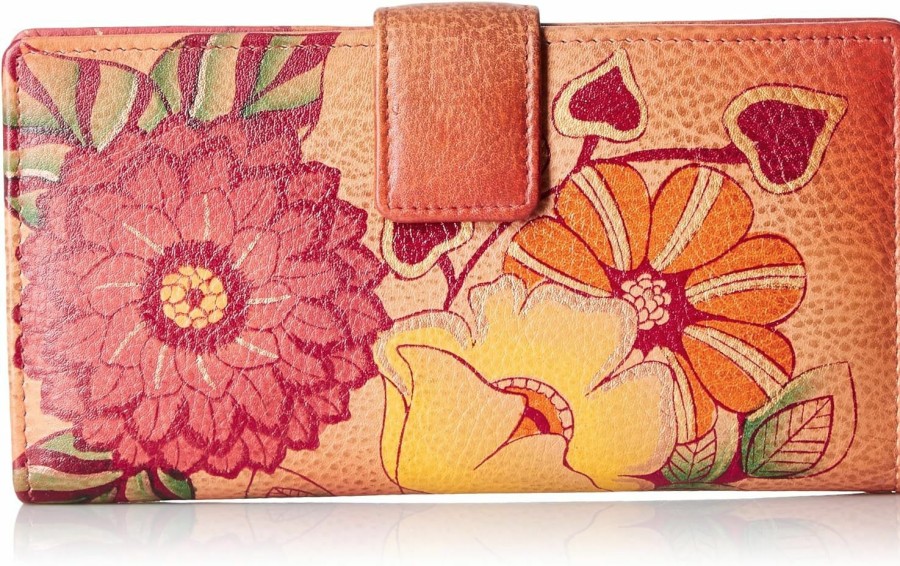 Anna by Anuschka Wallets | Anna By Anuschka Women'S Hand-Painted Genuine Leather Two Fold Wallet