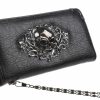 HOYOFO Wallets | Hoyofo Skull Wallets For Women Zip Around Clutch With Credit Card Holder Phone Case Leather Long Goth Wallet Purse With Wristlet, Black