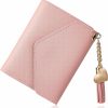 cobee Wallets | Cobee Small Wallet For Women, Slim Leather Credit Card Case Holder Coin Zipper Purse Id Card Holder Clutch Wallets For Women (Pink)