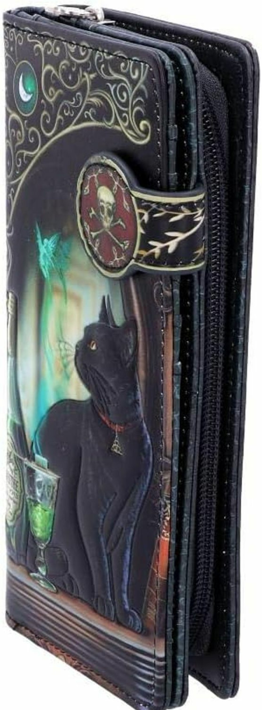 Nemesis Now Wallets | Nemesis Now B4863P9 Absinthe Embossed Purse Lisa Parker 18.5Cm, Pu, Black