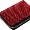 Eilova Orityle Wallets | Eilova Orityle Women'S Rhinestone Credit Card Holder Fashion Zipper Rfid Card Case Organizer Bling Sparkle Slim Small Pouch Wallet