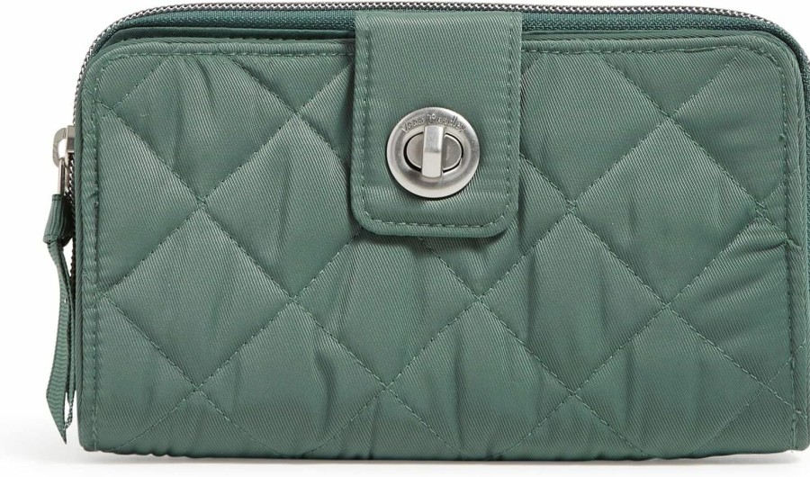 Vera Bradley Wallets | Vera Bradley Women'S Performance Twill Turnlock Wallet With Rfid Protection