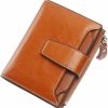 Lavemi Wallets | Lavemi Small Compact Women Wallet Rfid Blocking Genuine Leather Bifold Purse With Id Windows(Brown)