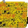 Buckle-Down Wallets | Buckle-Down Disney Wallet, Id Zip Top, Mickey Mouse Icon Doodles Collage, Yellow, Vegan Leather