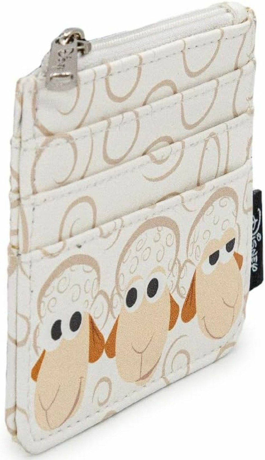 Buckle-Down Wallets | Buckle Down Disney Wallet, Id Zip Top, Pixar, Toy Story 4 Sheep Trio Billy Goat And Gruff Pose, White, Vegan Leather