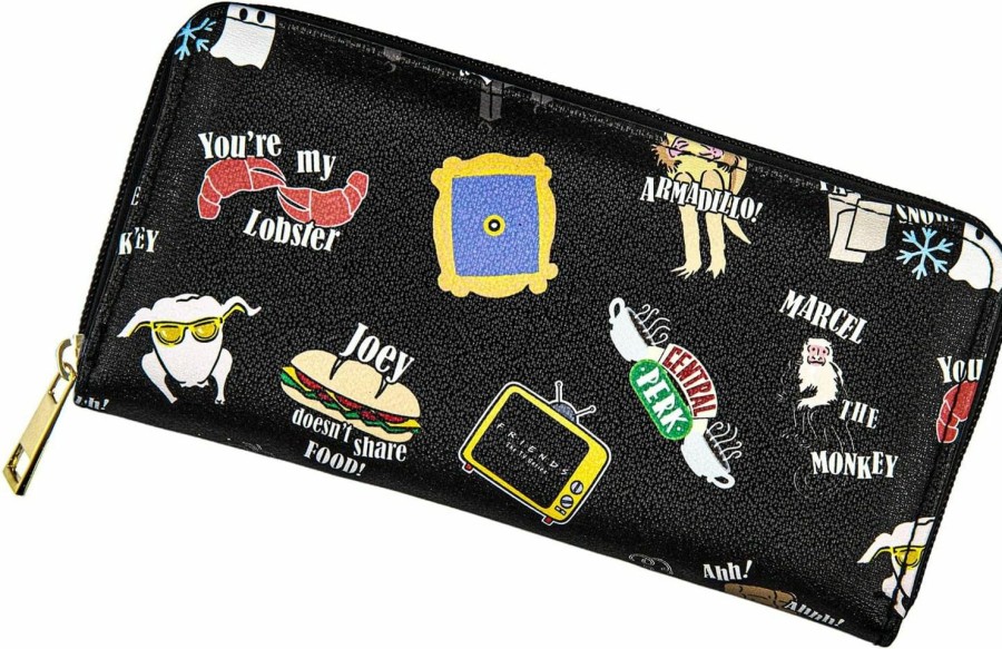 Bioworld Wallets | Friends The Tv Series Allover Themed Designs Zip Around Wallet