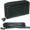 Buxton Wallets | Buxton Pebbled Double Zip String Along Wallet Black