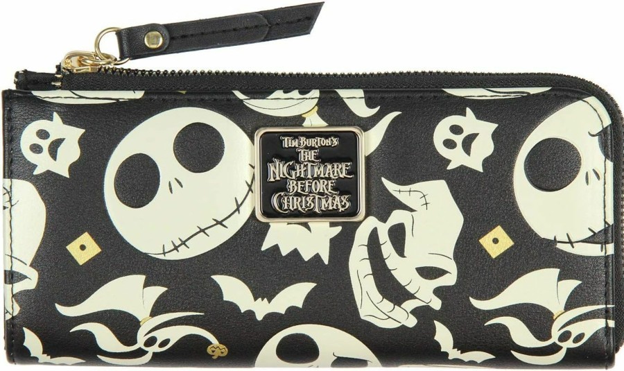 Bioworld Wallets | Bioworld Disney Nightmare Before Christmas Jack Skellington Zero Oogie Boogie Full Zip Wallet