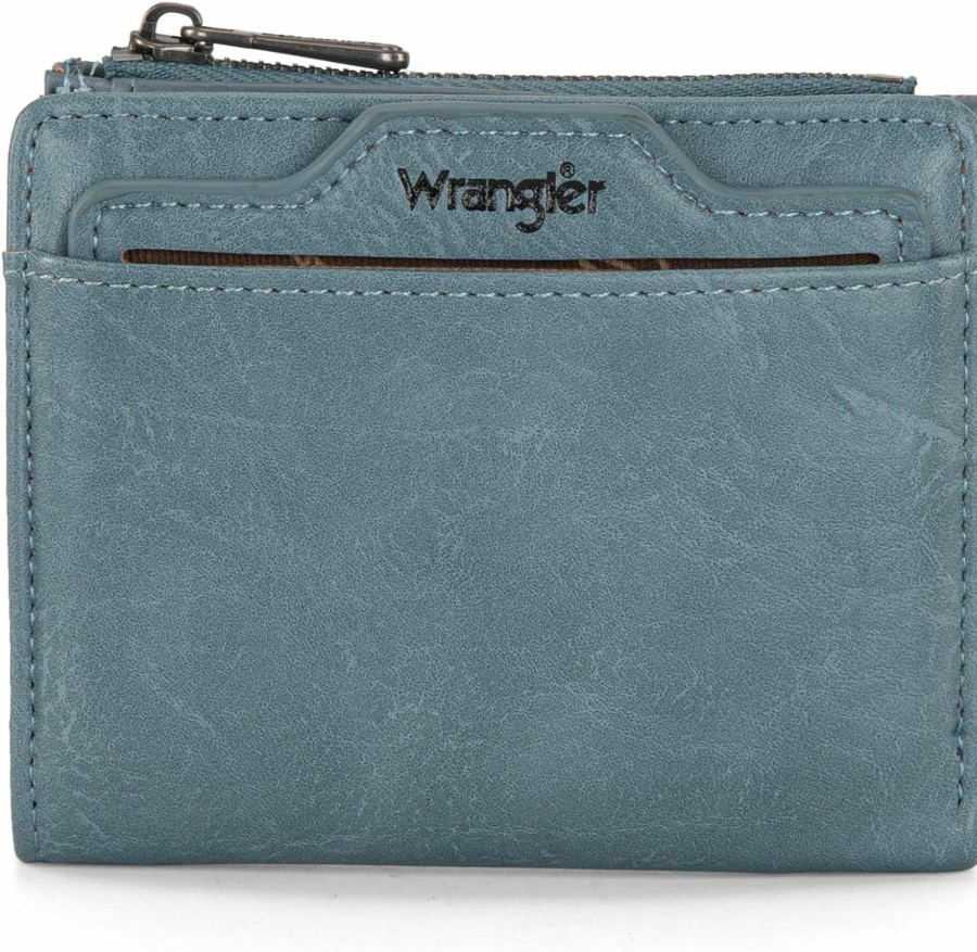 Wrangler Wallets | Wrangler Wallet Purse For Women Men Rfid Blocking Mini Bifold Slim Minimalist With Id Window And Credit Card Holder