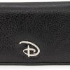 Buckle-Down Wallets | Disney Wallet, Fold Over, Snap Pouch, Disney Signature D Logo Silver, Black Vegan Leather