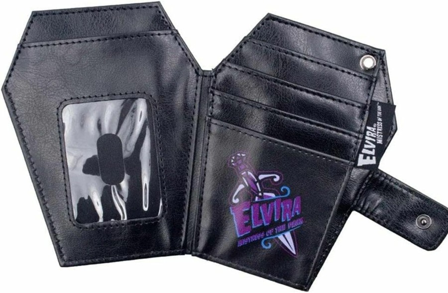 kreepsville 666 Wallets | Kreepsville 666 Gothic Elvira Mistress Of The Dark Halloween Pumpkin Pin-Up Coffin Wallet