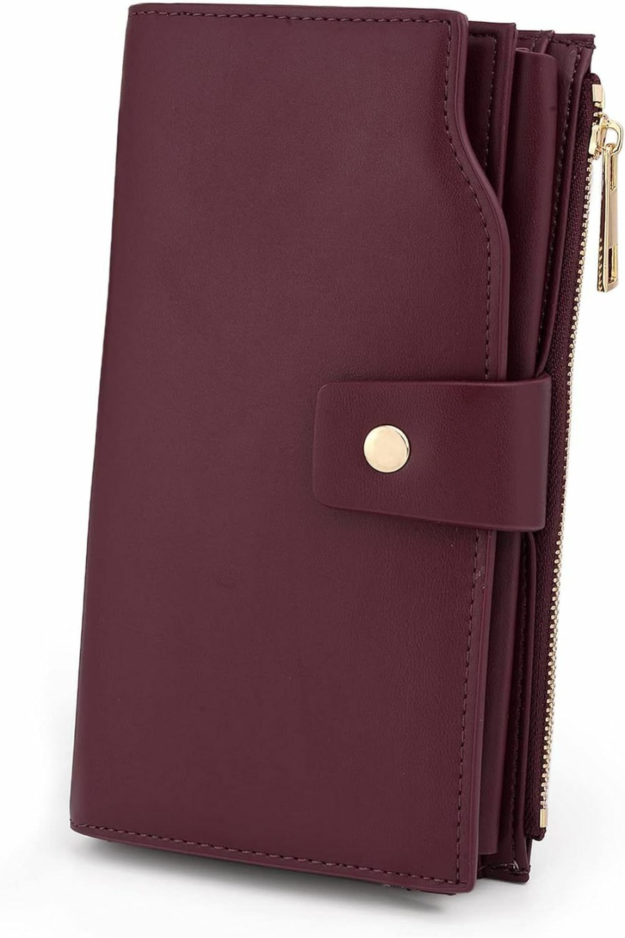 UTO Wallets | Uto Wallets For Women Wristlet Rfid Large Capacity Pu Leather Clutch Card Holder Organizer Ladies Purse Strap 459