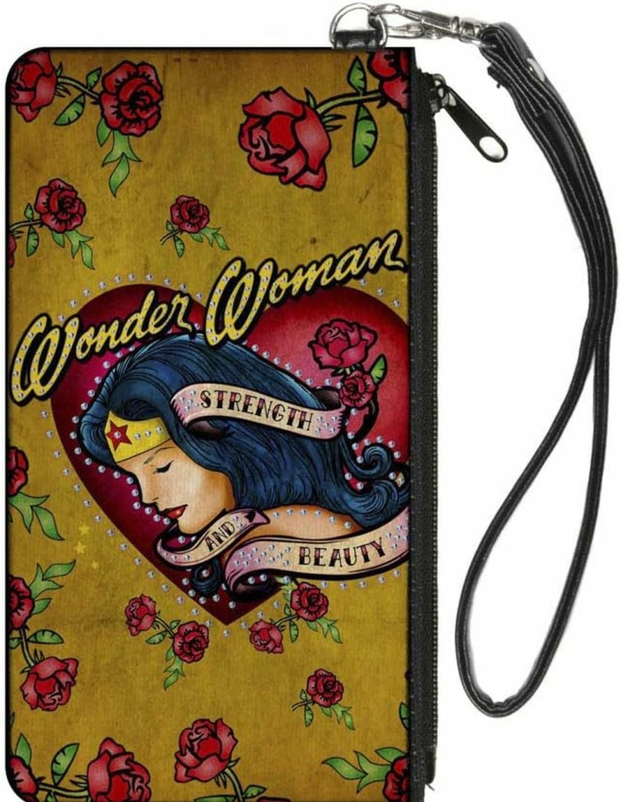 Buckle-Down Wallets | Buckle-Down Buckle-Down Zip Wallet Wonder Woman Large Accessory, Wonder Woman, 8" X 5"