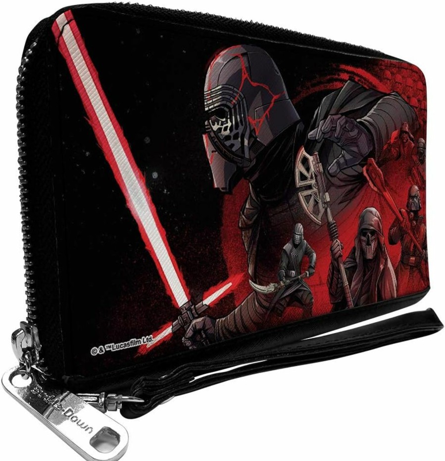 Buckle-Down Wallets | Buckle-Down Women'S Pu Zip Around Wallet Rectangle-Star Wars Kylo Ren, 7.5\"X4.5\"