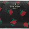 Kate Spade New York Wallets | Kate Spade Madison Rose Toss Printed Large Continental Wallet Black Multi