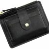 XUSAI Wallets | Xusai Small Wallet For Women Genuine Leather Rfid Blocking Card Holder Organizer Pocket Compact Bifold Ladies Mini Purse (Black)