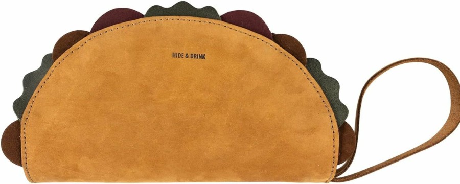 Hide & Drink Wallets | Hide & Drink, Multipurpose Taco Shape Wallet, Make Up Organizer, Cash Holder, Earphones Case, Money Organizer, Full Grain Leather, Handmade Travel Accessories, Old Tobacco