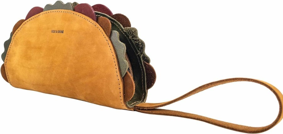 Hide & Drink Wallets | Hide & Drink, Multipurpose Taco Shape Wallet, Make Up Organizer, Cash Holder, Earphones Case, Money Organizer, Full Grain Leather, Handmade Travel Accessories, Old Tobacco