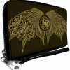 Buckle-Down Wallets | House Of The Dragon Wallet, Zip Around, House Of The Dragon Icon And Wings Black Yellow, Vegan Leather