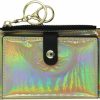 MINGSEECESS Wallets | Mingseecess Women Bifold Leather Small Wallet Shiny Holographic Zipper Card Holder Coin Change Wallet Clutch Purse