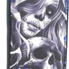 Liquorbrand Wallets | Liquorbrand Blue Los Muertos Sugar Skull Zip Around Clutch Wallet