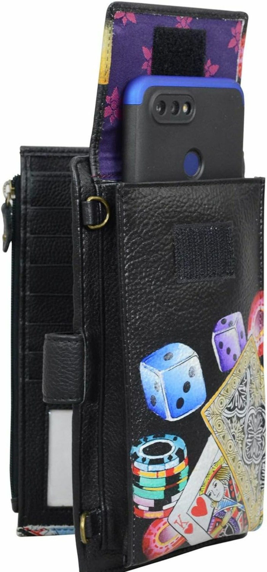 Anuschka Wallets | Anuschka Women'S, Handpainted Leather Large Smart Phone Case & Wallet