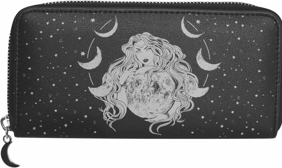 Ro Rox Wallets | Ro Rox Selene Wallet Moon Phase Goddess Witchcraft Wicca Goth Faux Leather Purse