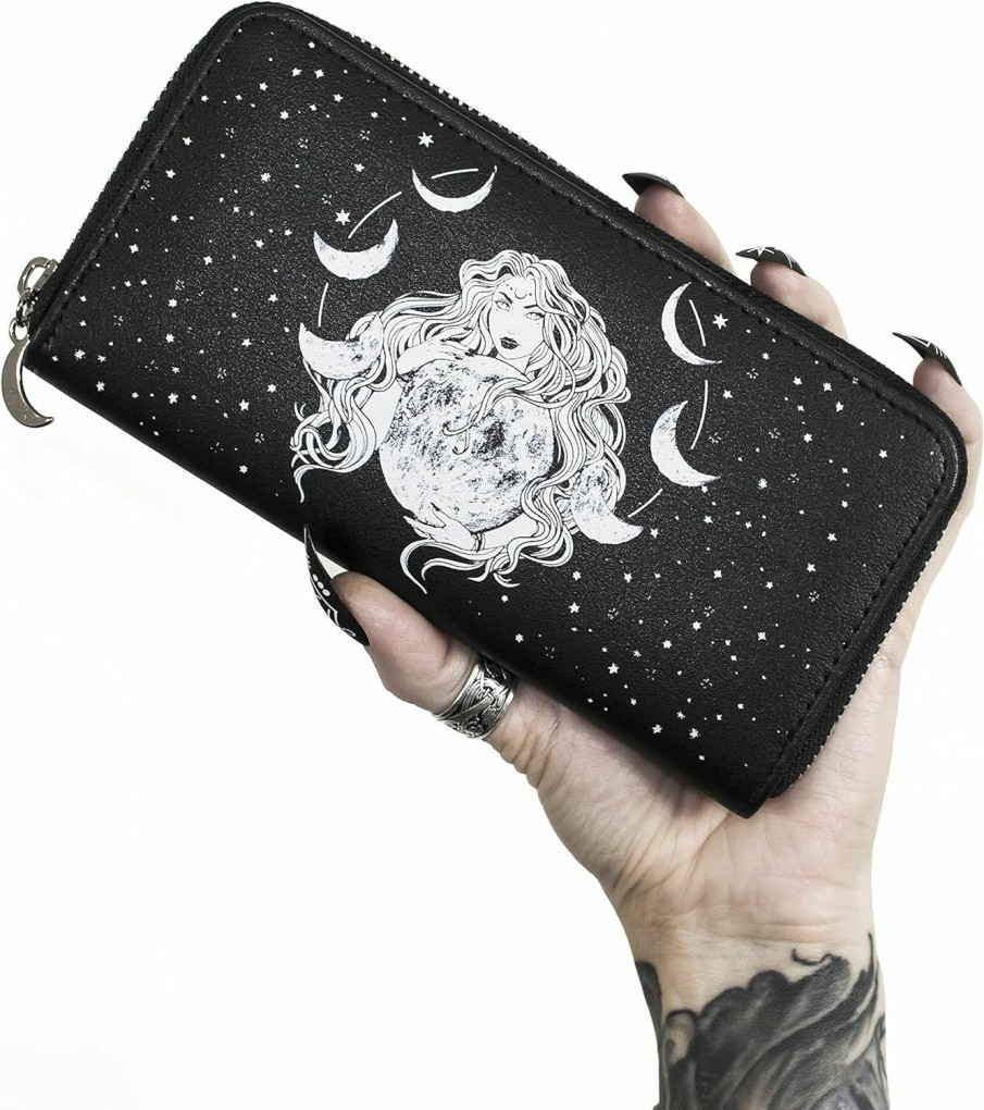 Ro Rox Wallets | Ro Rox Selene Wallet Moon Phase Goddess Witchcraft Wicca Goth Faux Leather Purse