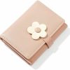 Mokoze Wallets | Mokoze Small Womens Wallet, Cute Wallet With Small Flower Pattern Pu Leather Id Window Trifold Wallet Suitable For Gift Giving, Travel, Shopping And Daily Life (Black)