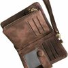 AOXONEL Wallets | Aoxonel Women'S Small Bifold Leather Wallet Rfid Blocking Ladies Wristlet With Card Holder Id Window Coin Purse