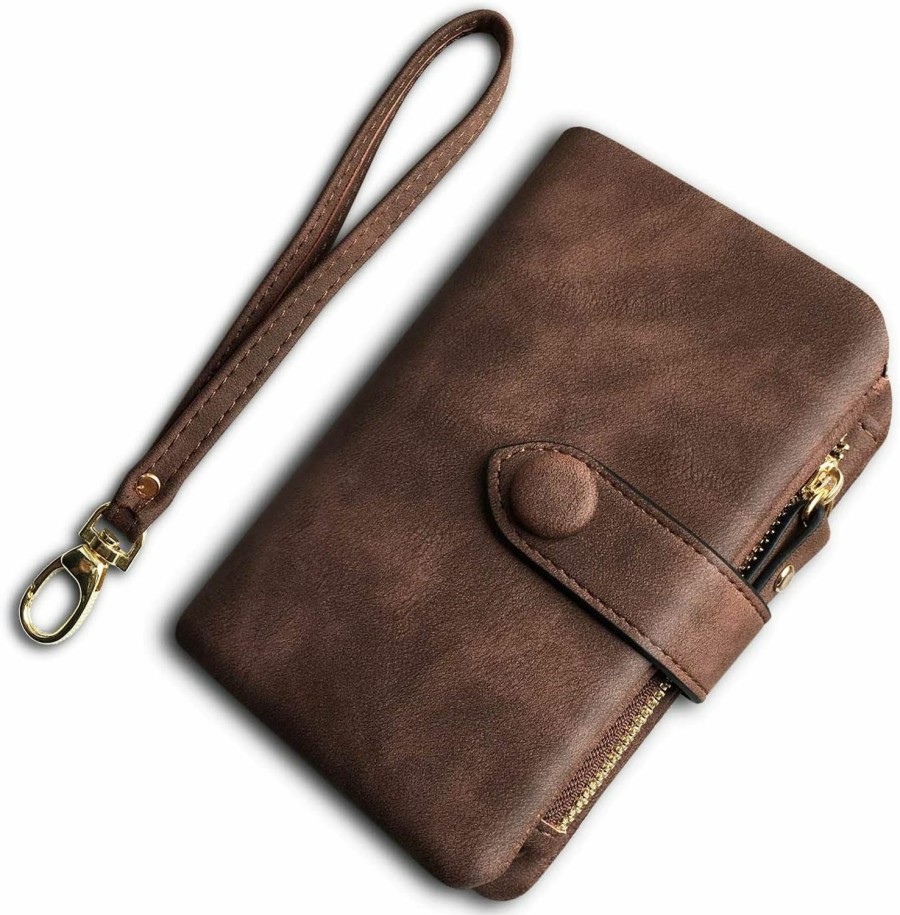 AOXONEL Wallets | Aoxonel Women'S Small Bifold Leather Wallet Rfid Blocking Ladies Wristlet With Card Holder Id Window Coin Purse