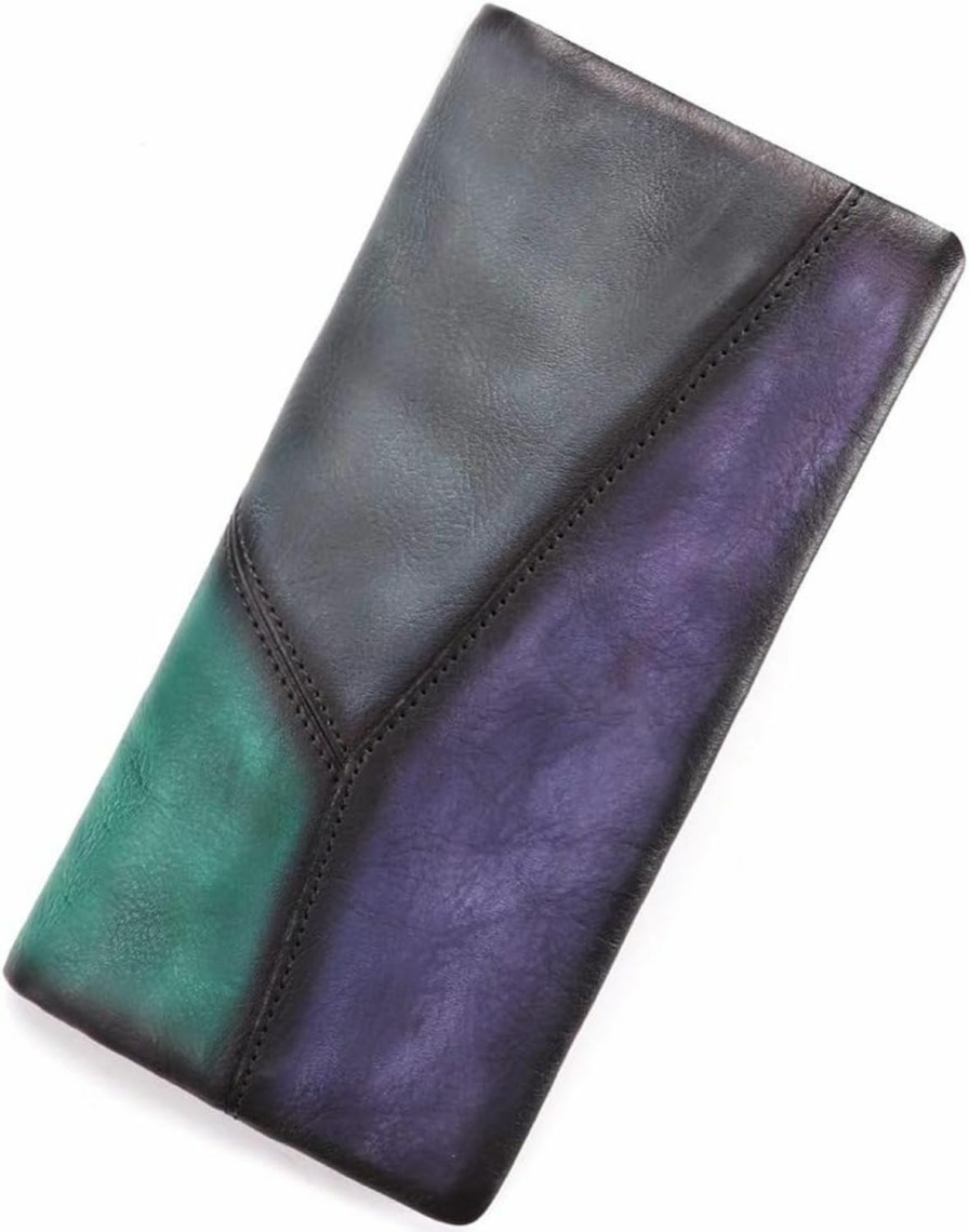 IVTG Wallets | Slim Bifold Leather Wallets For Women Vintage Handmade Thin Purse Clutch (Multicolor1)