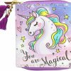 MayeBridge Wallets | Mayebridge Cute Rainbow Unicorn Wallet For Gilrs Christmas Gift Unicorn Coin Purse Women'S Printed Zip Around Wallet Girls Christmas Gift(Purple Unicorn0514)