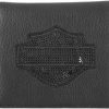 Wisconsin Harley-Davidson Wallets | Harley-Davidson Women'S Showgirl B&S Bi-Fold Leather Wallet