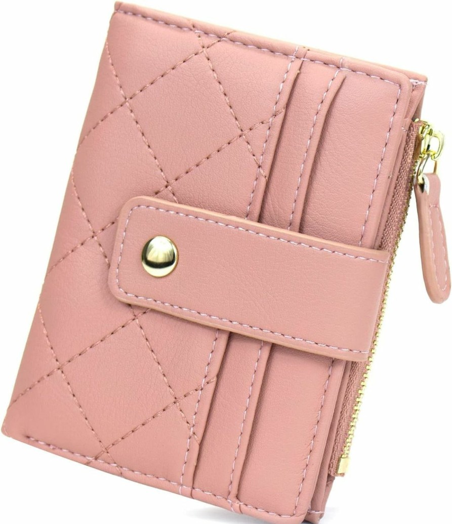 SUMGOGO Wallets | Sumgogo Wallets For Women Small Coin Purse Card Holder Wallet Front Zipper Pocket Mini Slim Bifold Wallets (Burgundy)