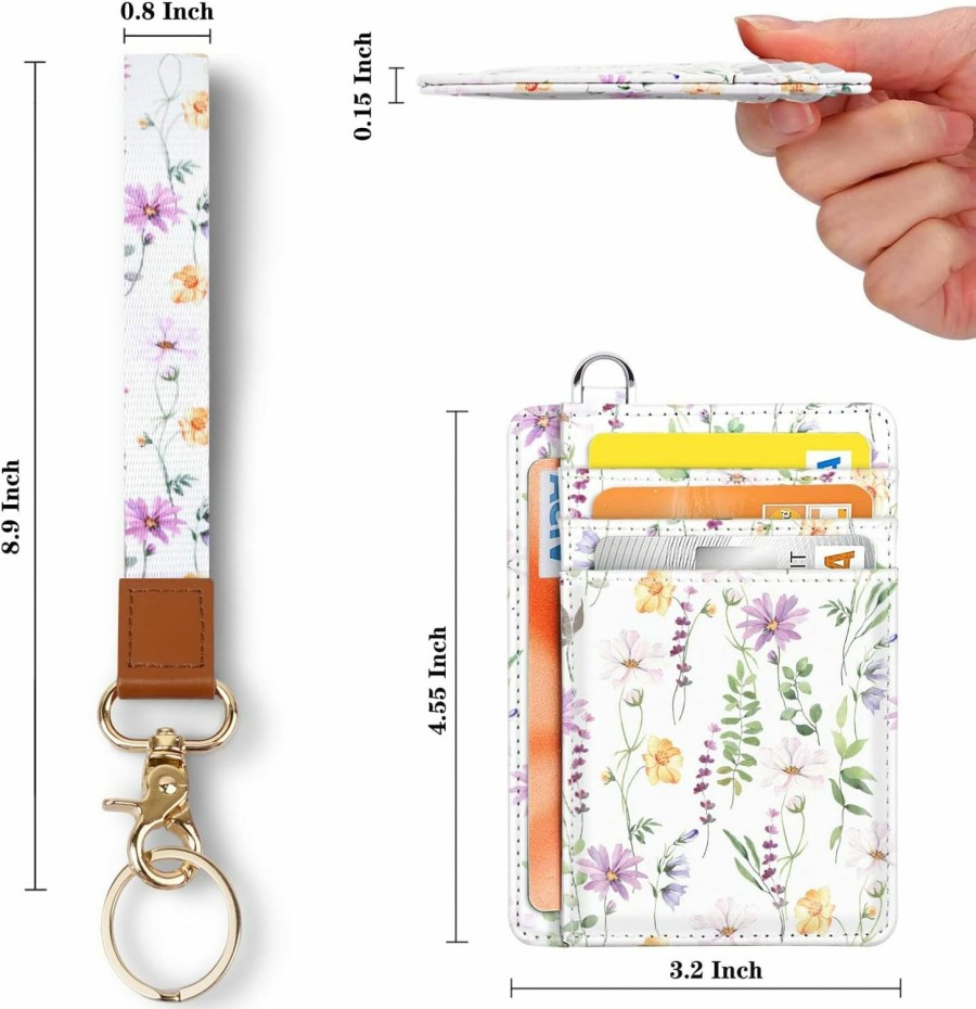 Amazon Wallets | Slim Front Pocket Wallet Rfid Id Card Holder Cute Small Wallet With Keychian For Women