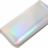 TENDYCOCO Wallets | Tendycoco Sparking Cell Pouch Wallet Clutch Carteras Pu Women Female Coin Leather Long Wallets Credit Rainbow Portfel Shining Silver Zipper Holographic Slim Bag Purses Iridescent Girls For